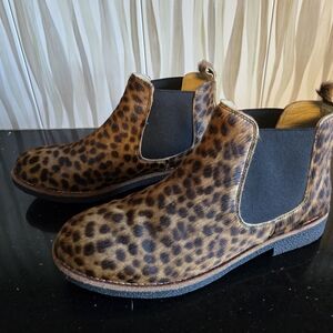 Boden Animal Print Ankle Boots